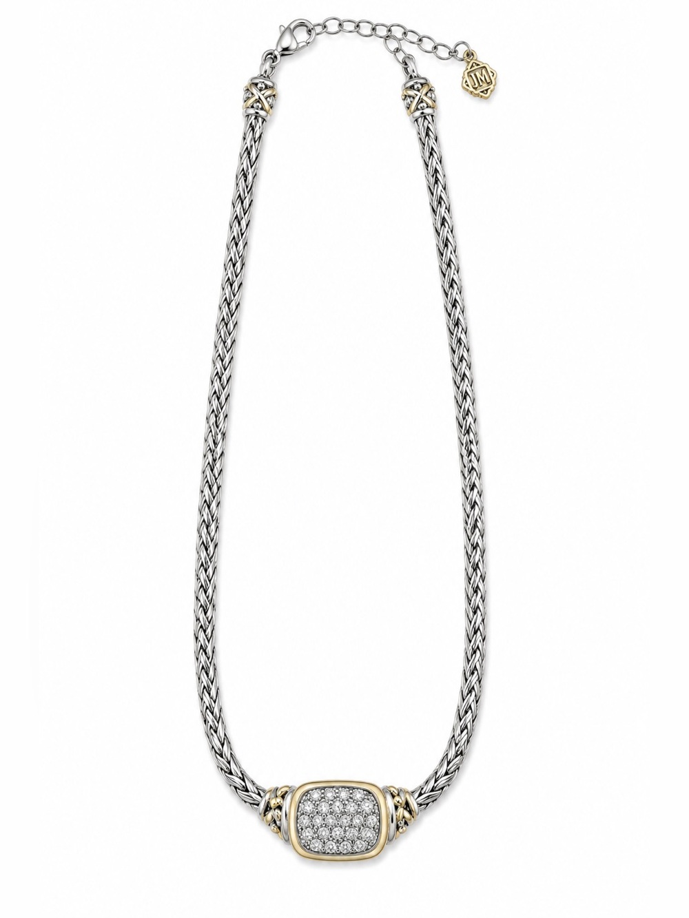 JM Two-Tone Pavé Statement Necklace